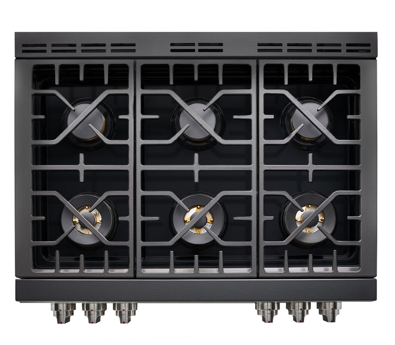 Forza 36" FRT366GN 6 Brass Burner Gas Range Top