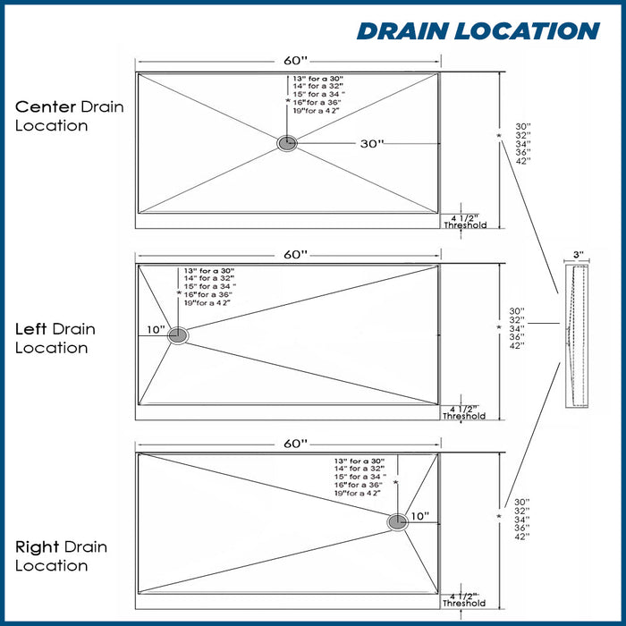 American Bath Factory Diamond Desert Sand 60" Alcove Stone Shower Kit SPECIAL (FREE - Shampoo Niche)