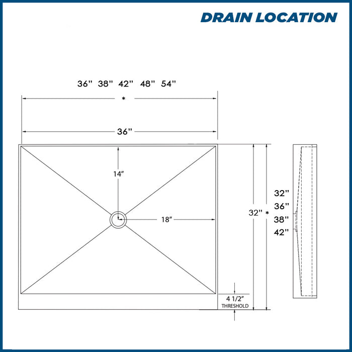American Bath Factory Diamond Portland Cement Small Alcove Shower Enclosure Kit