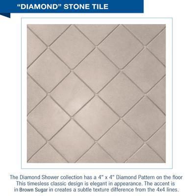 American Bath Factory Diamond Desert Sand Neo Shower Kit SPECIAL ( FREE- Shampoo Niche )