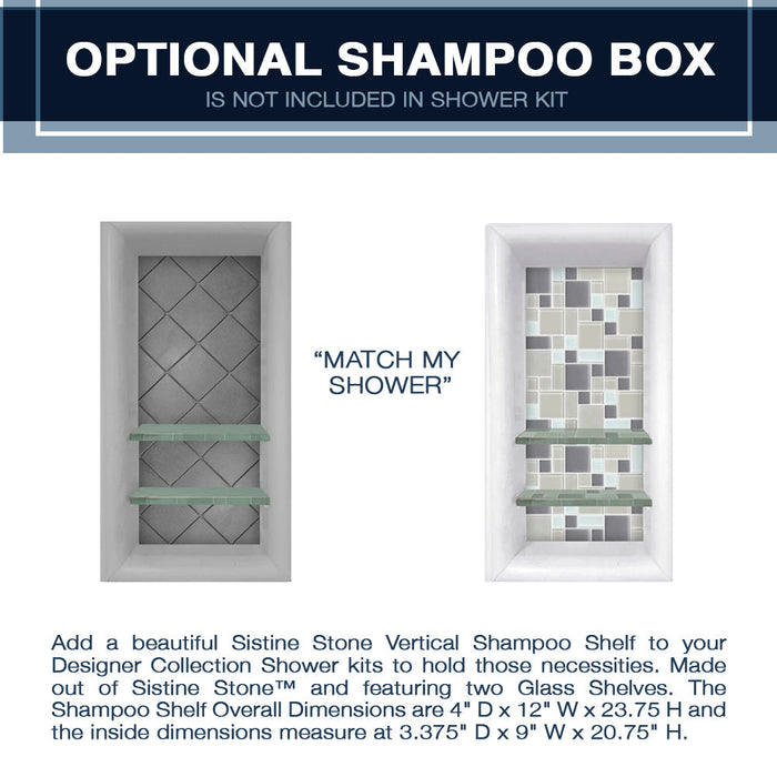 American Bath Factory Diamond Portland Cement 60" Alcove Shower Enclosure Kit